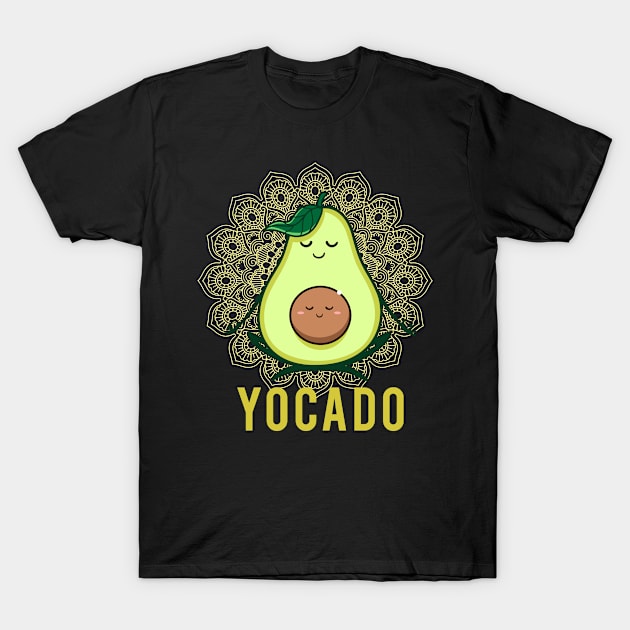 Yoga Avocado Avocados Meditation T-Shirt by Jonas Design